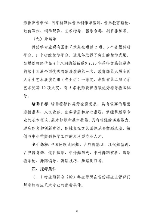 長沙學(xué)院2023年藝術(shù)類專業(yè)招生簡(jiǎn)章