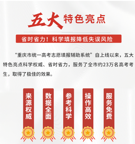 重慶市2023年統(tǒng)一高考志愿填報輔助系統(tǒng)【招生計劃查詢】功能上線啦！