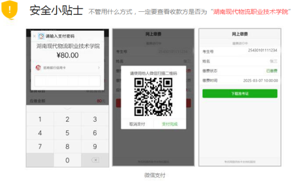 湖南現(xiàn)代物流職業(yè)技術(shù)學(xué)院2025年單獨(dú)招生考試?yán)U費(fèi)操作指南