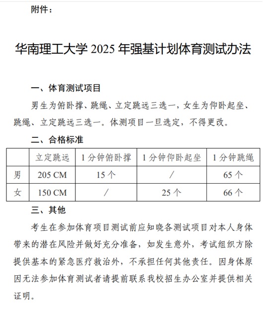 華南理工大學(xué)2025年強基計劃招生簡章