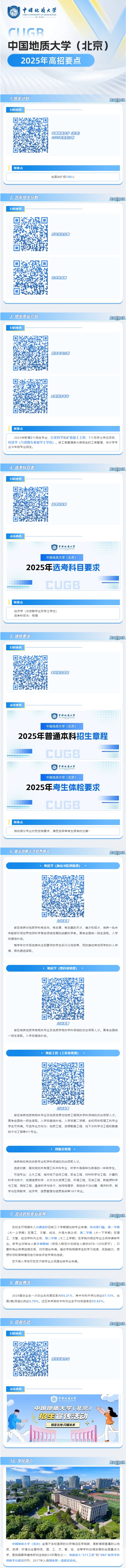中國(guó)地質(zhì)大學(xué)（北京）2025年高招要點(diǎn)
